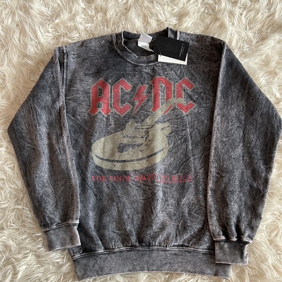 NWT, Junk Food‎ Clothing, AC/DC graphic sweatshirt, size XS, blue/grey/red - Picture 4 of 9